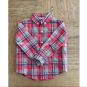 Janie & Jack Plaid Linen Shirt